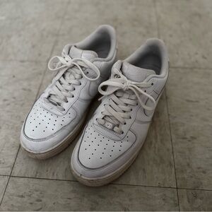 Worn Used Trashed Nike AF1 Air Force One Low Triple White Sneakers Men Size 11